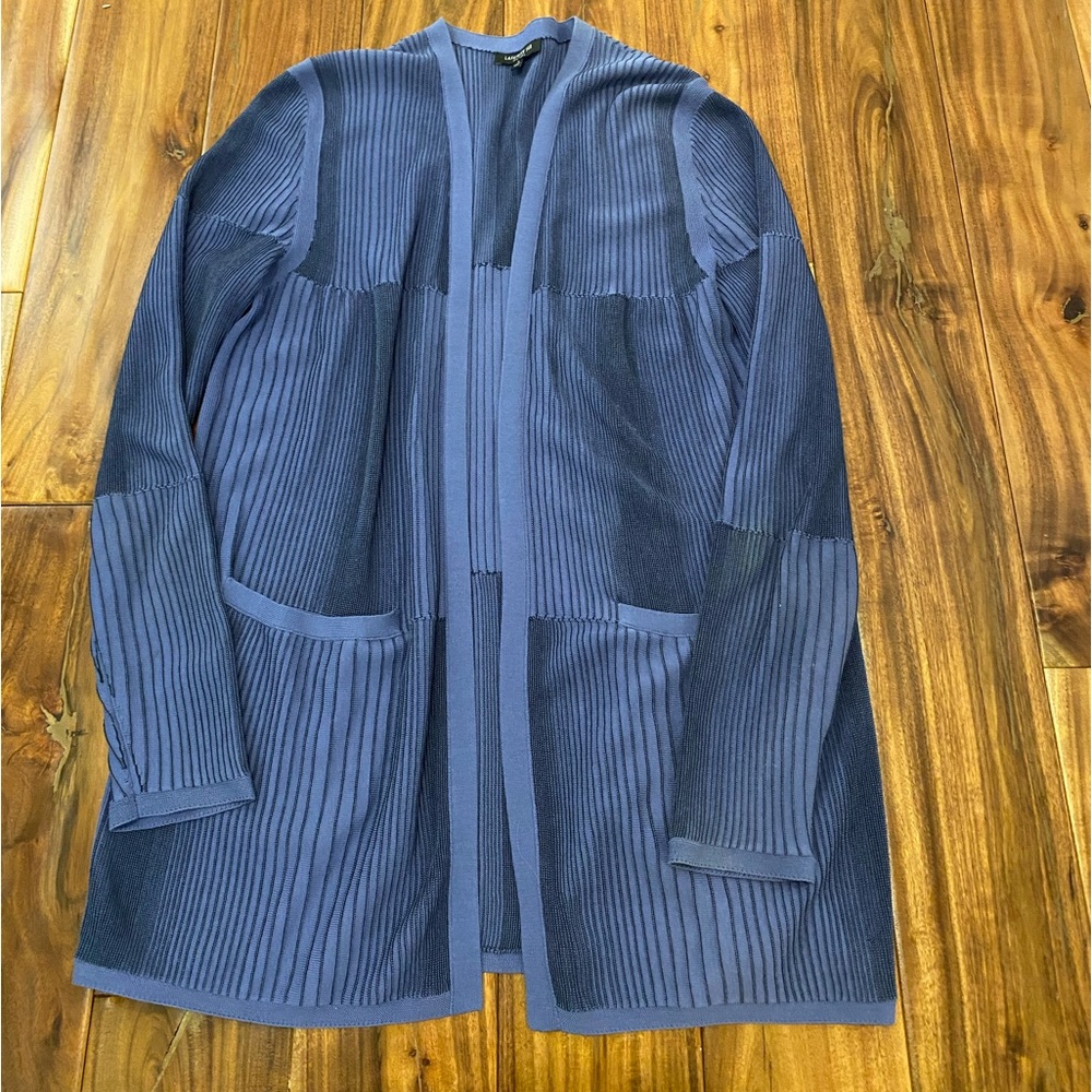 Lafayette 148 Open Front Cardigan Sweater Cotton Viscose Size S